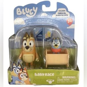 Disney Bluey Figures - Baby Race Chilli and Baby Bluey New For 2023